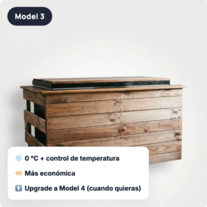 Tina de Hielo Ice Bath Chiller Incorporado - Nave de Alan Iceman Model 3 Negra Con Tapa de Madera